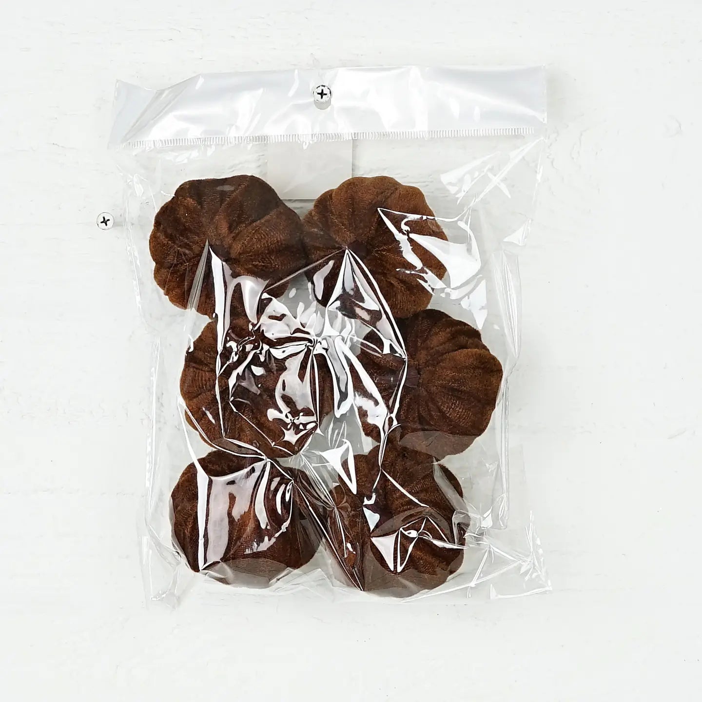 MINI VELVET PUMPKIN BAG OF 6