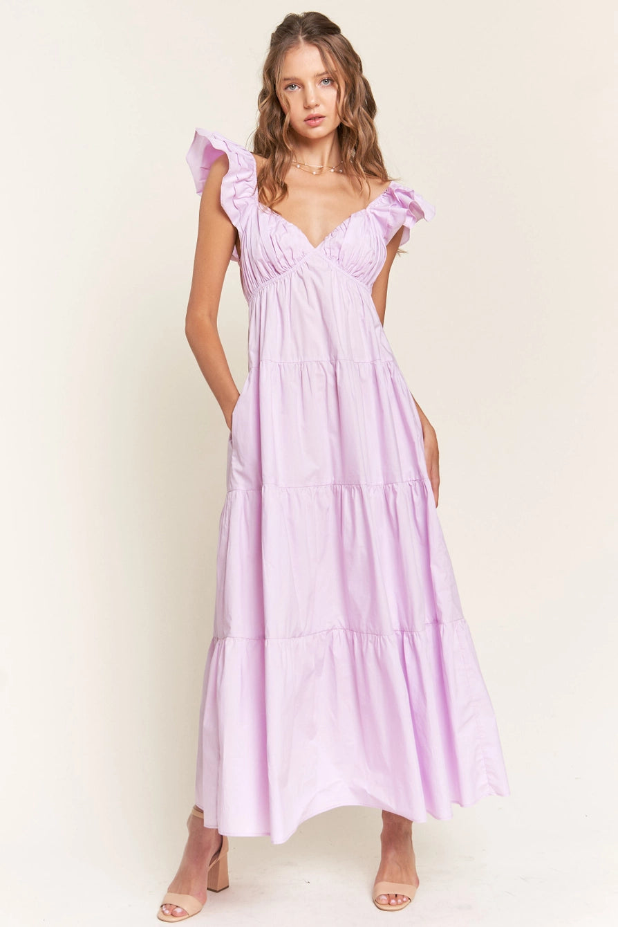 Lavender boho sale dress