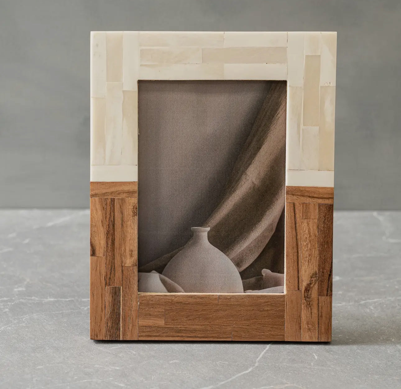 WOOD + BONE PHOTO FRAME