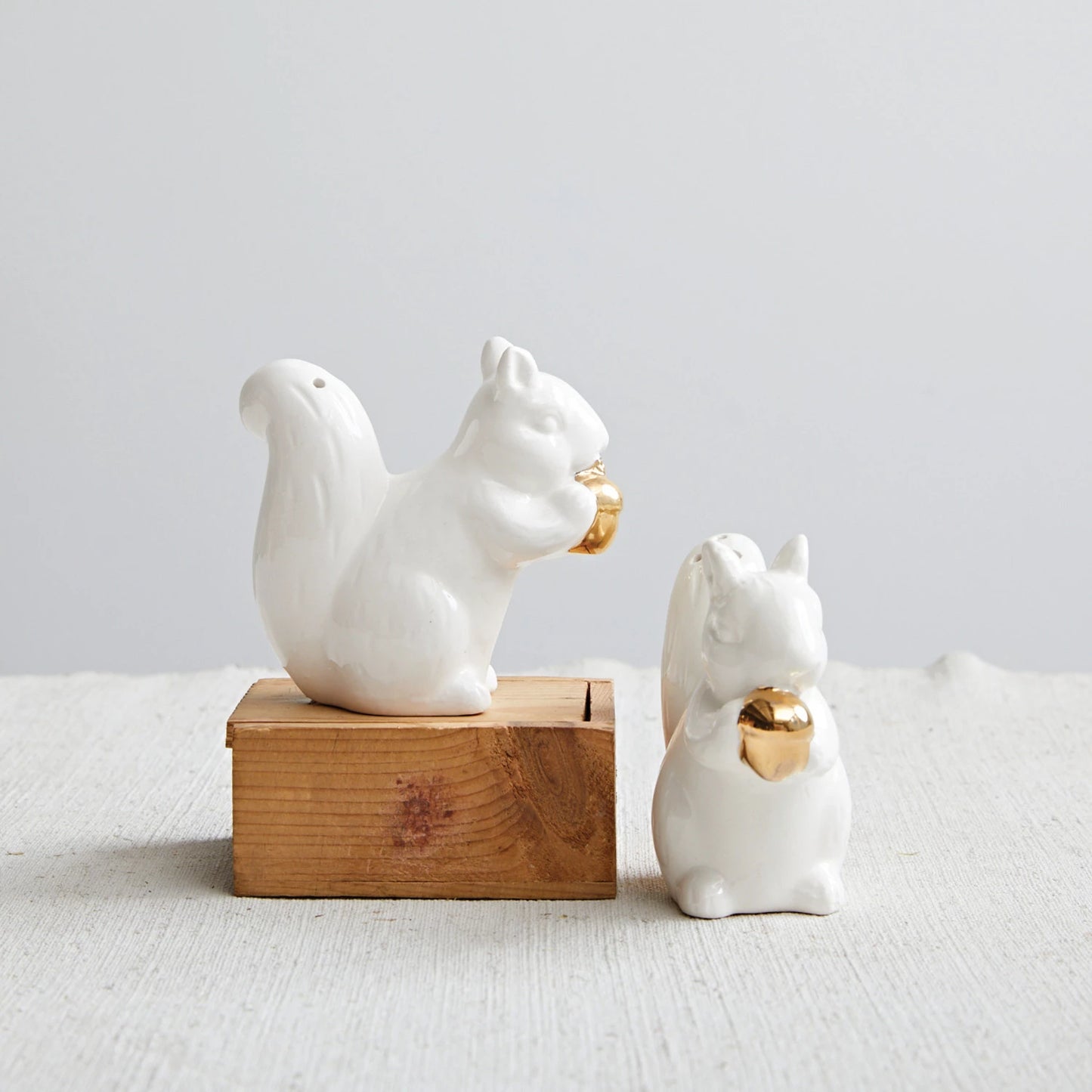 SQUIRREL SALT + PEPPER SHAKER