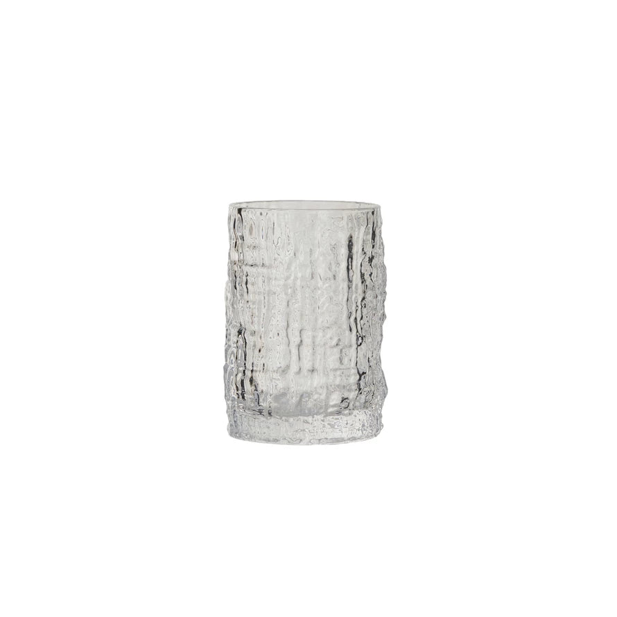 EMBOSSED DRINKING GLASS