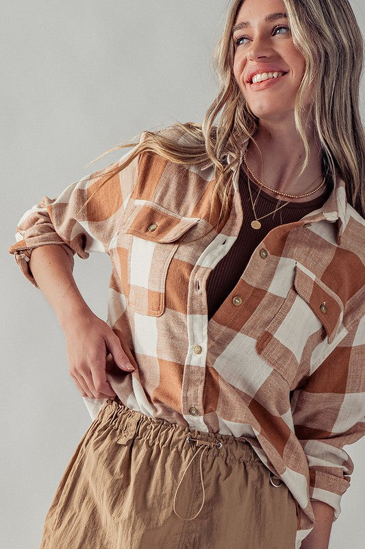 FRAYED HEM GAUZE VINTAGE WASHED SHIRT