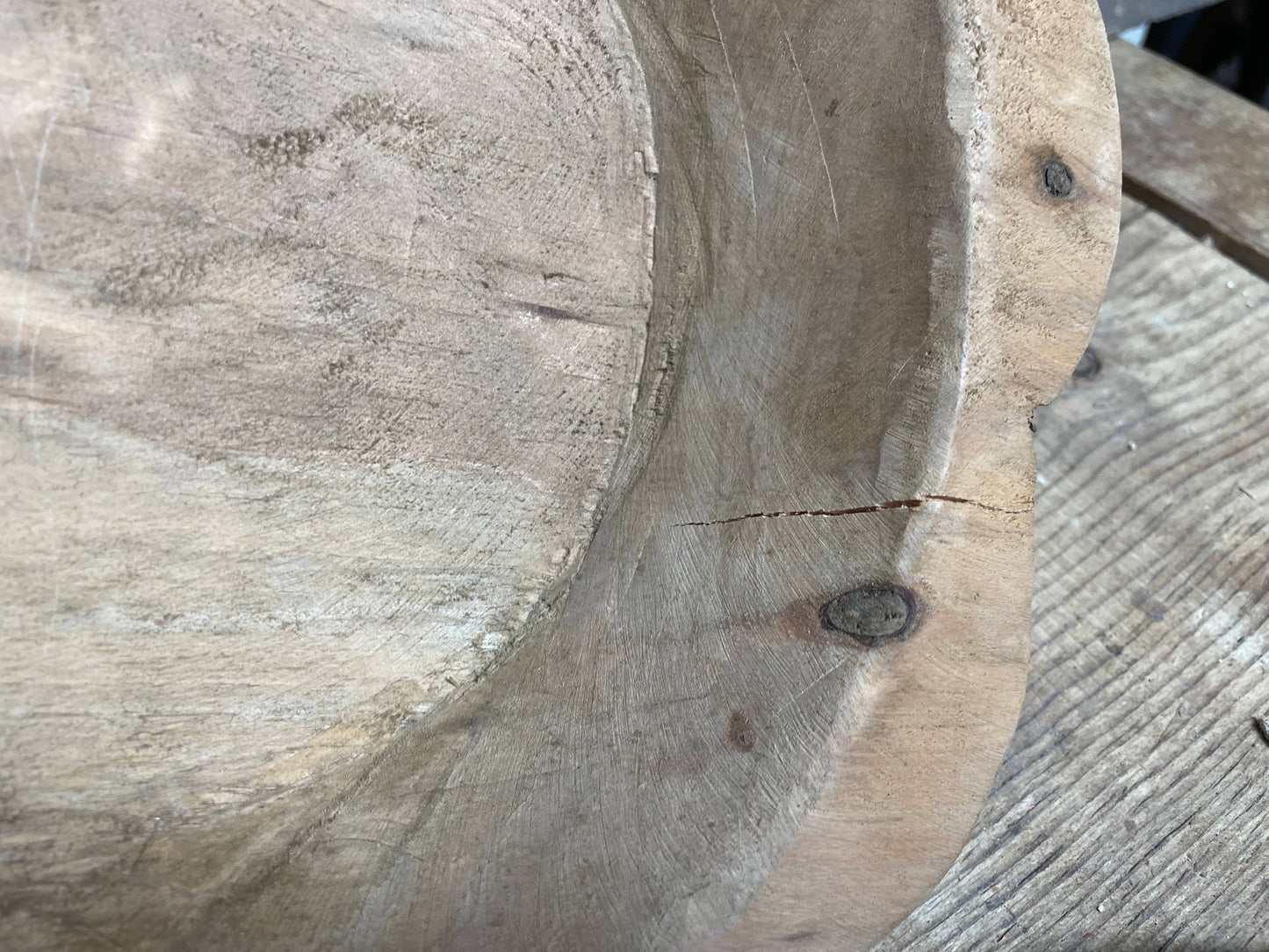 NFC-Small Flower Dough Bowl-WH-10-12 inches