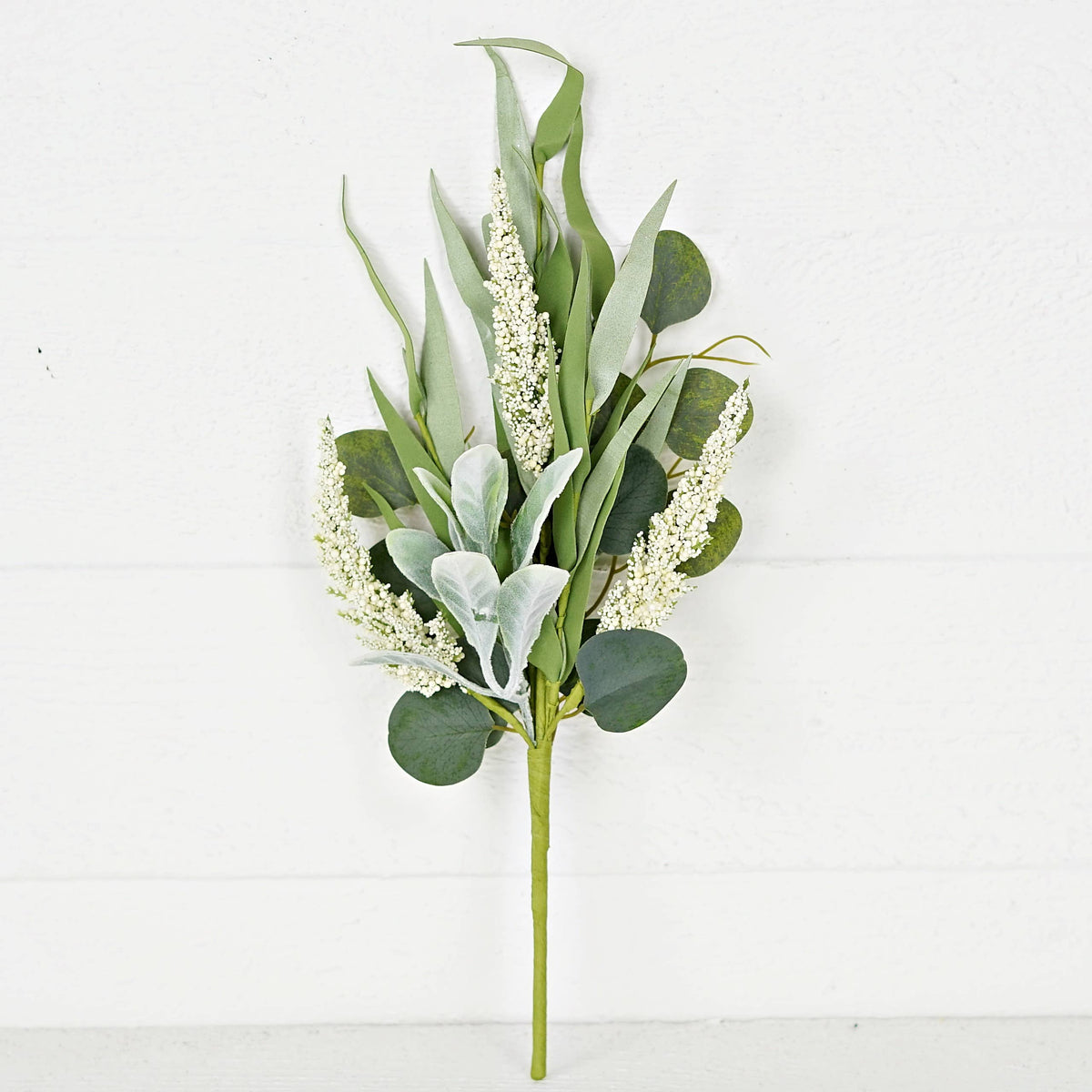 17in Bush-Mixed Eucalyptus, Lamb Ear and Heather