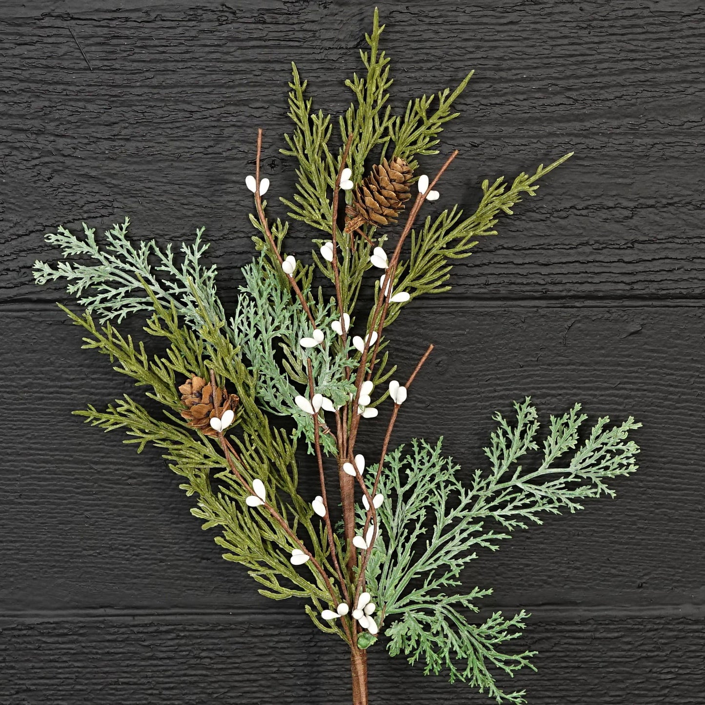31395- 14in Evergreen Pine with white Pips Pick-