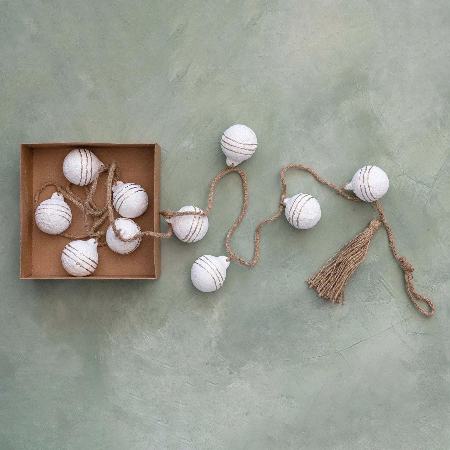 Paper shop mache garland