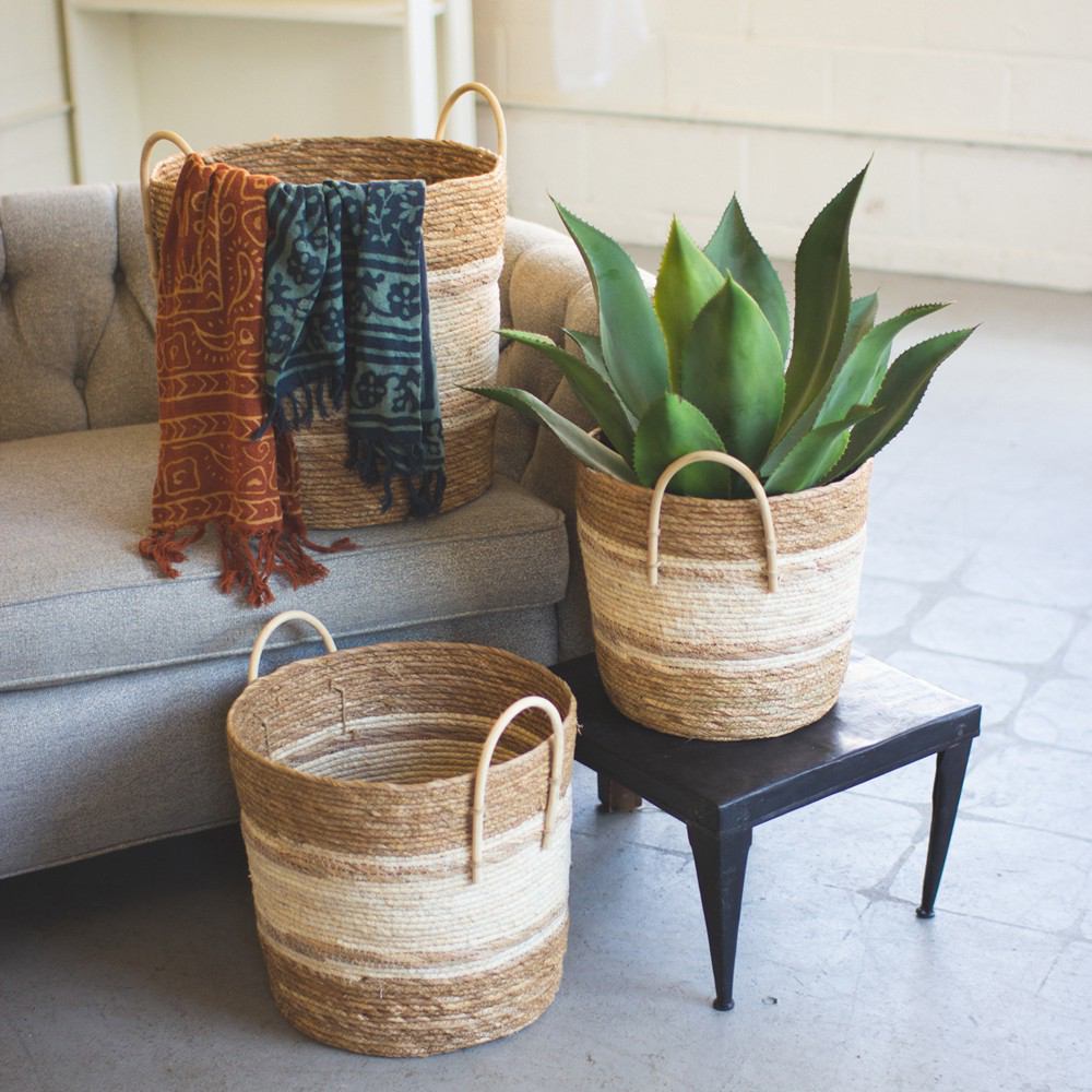 ROUND TWO TONE BASKET