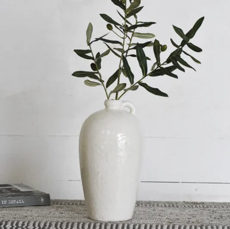 WHITE HANDLE JUG