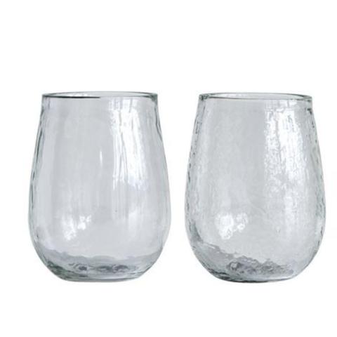 Riviera Recycled Glass 8-Ounce Stemless Wine Glasses, Set of 4