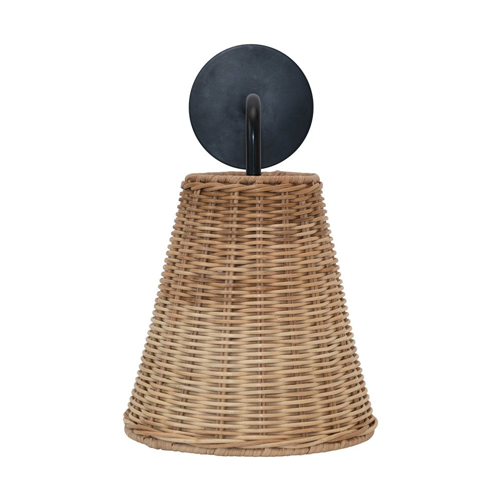 WICKER WALL SCONCE