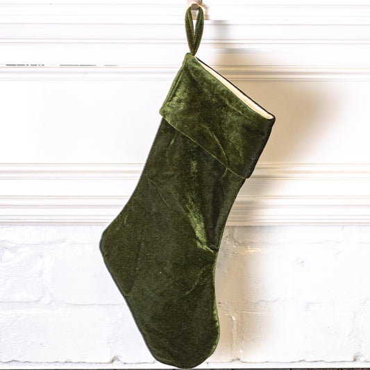 VELVET STOCKING DARK GREEN