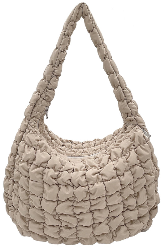 BEIGE QUILTED BAG