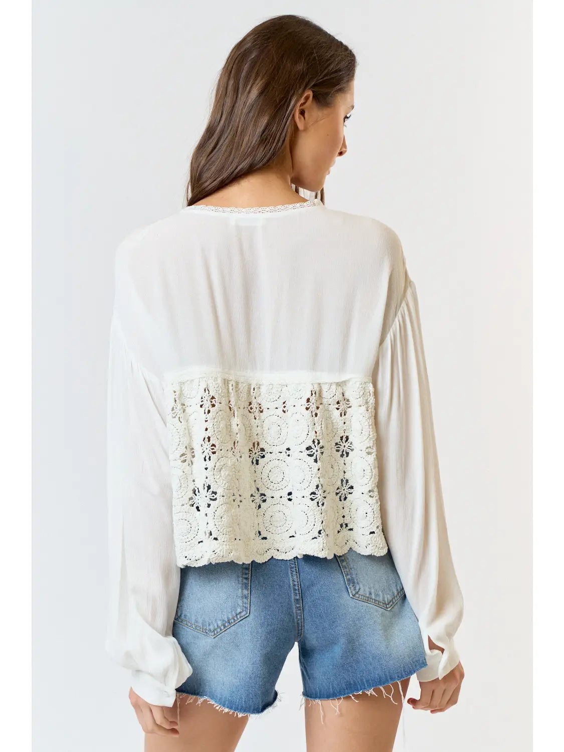 CROCHET BUTTON FRONT TOP