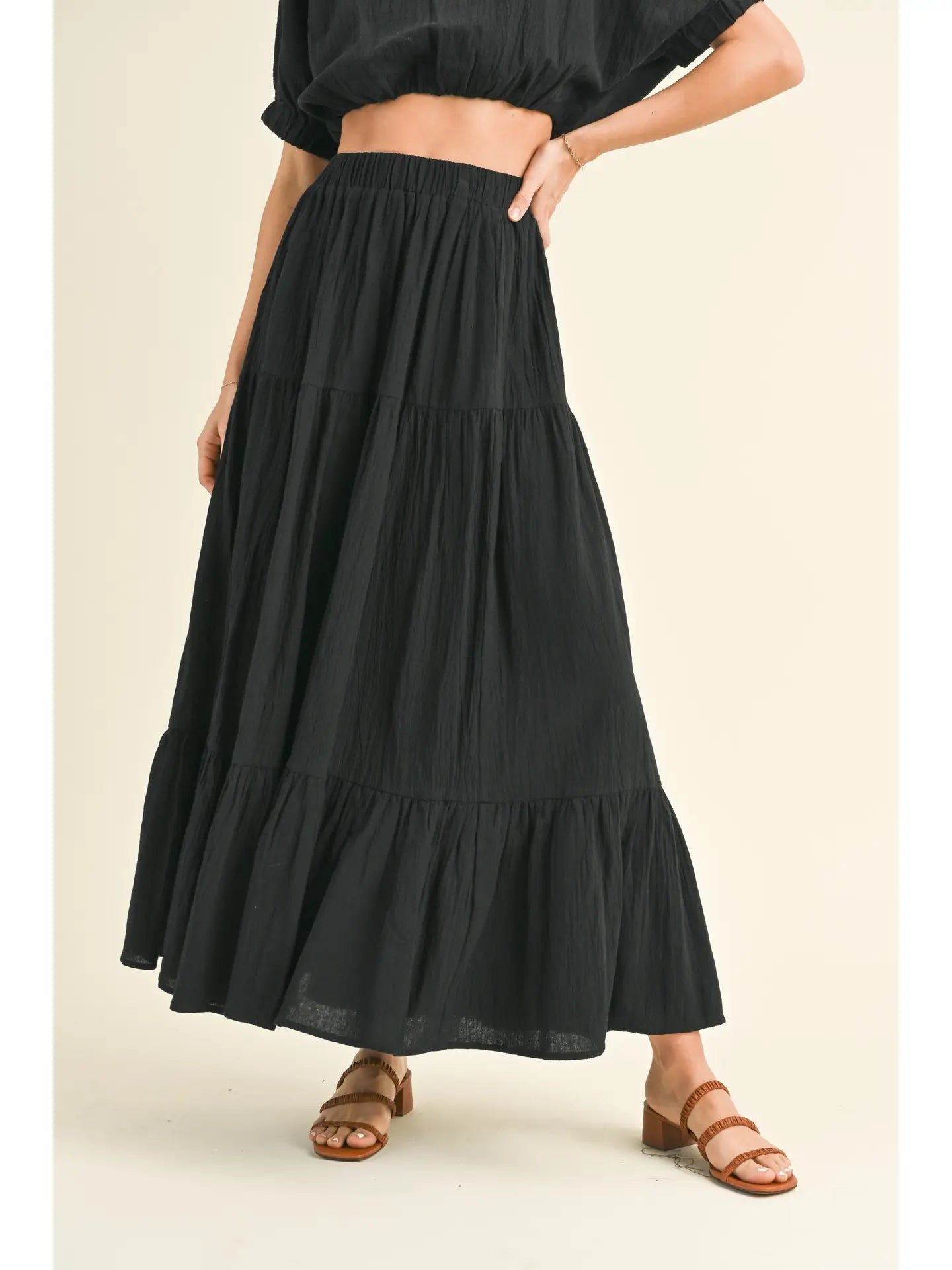 TIERED BANDING SKIRT