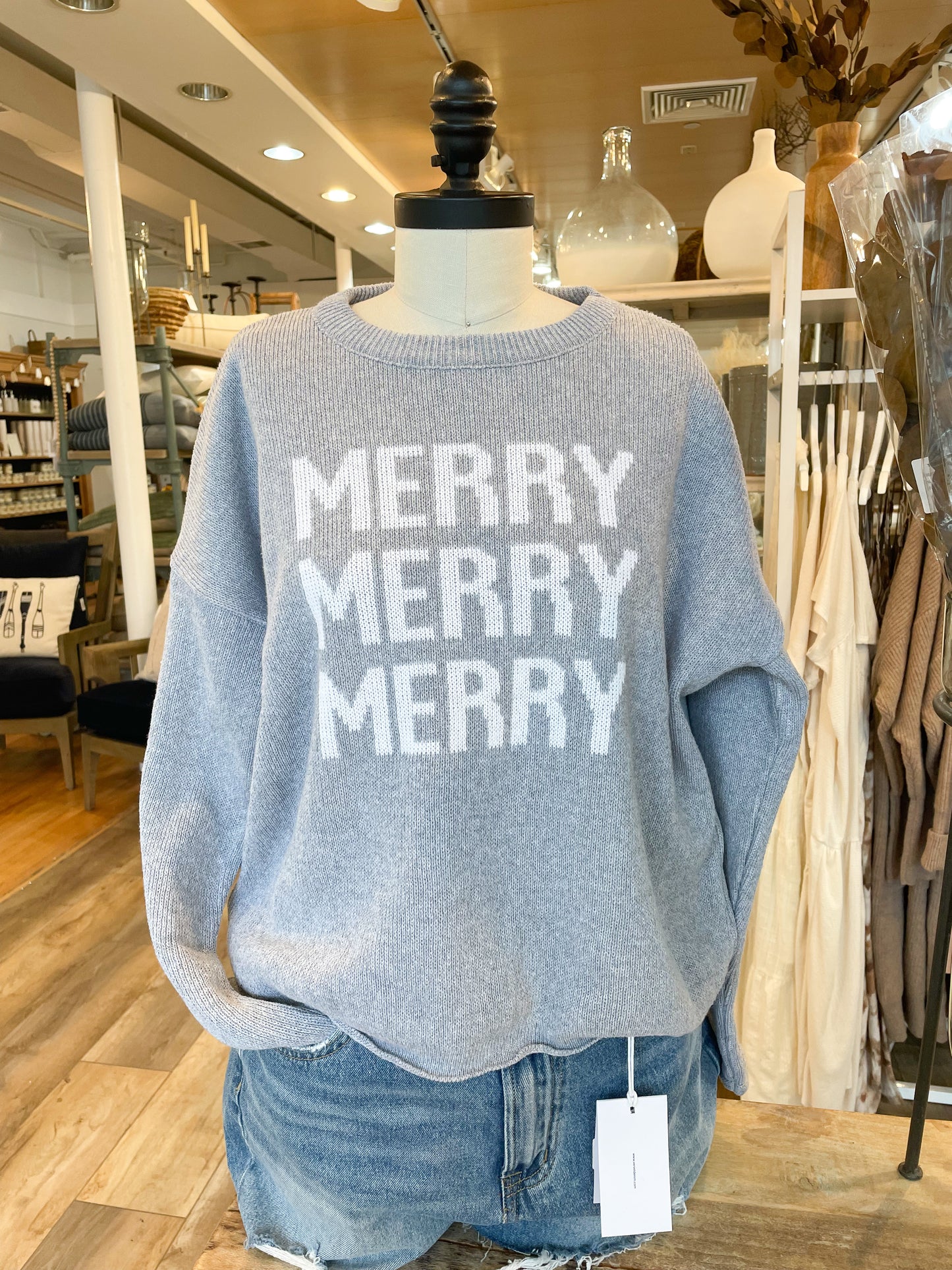 BOXY SWEATER GREY MERRY