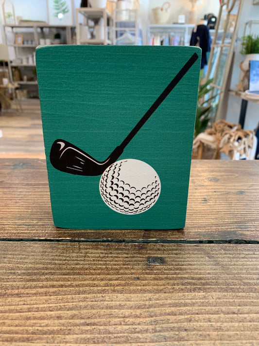 Golf Decorative Wooden Block