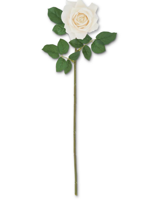 REAL TOUCH WHITE ROSE STEM
