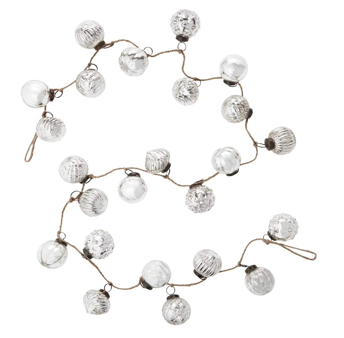 MERCURY GLASS ORNAMENT GARLAND