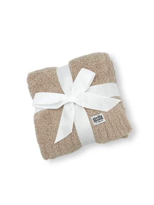 LUXE BABY BLANKET TOFFEE