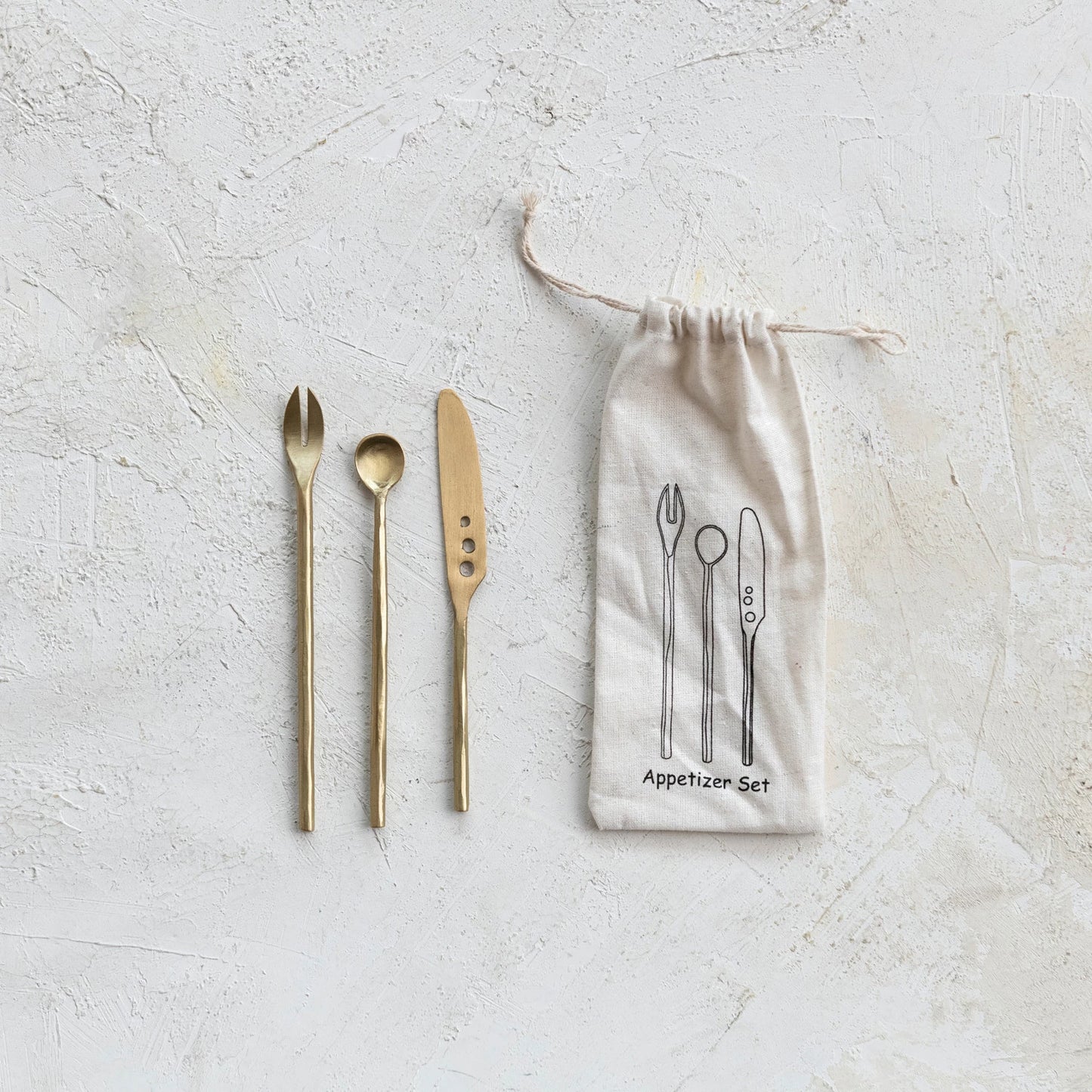 BRASS APPETIZER CUTLERY