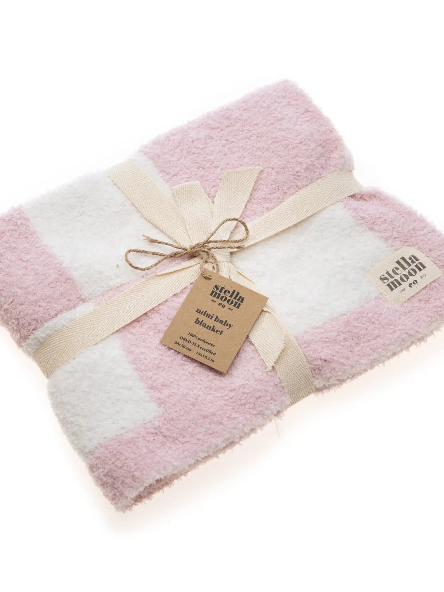 LUXE CHECKERED PINK BLANKET