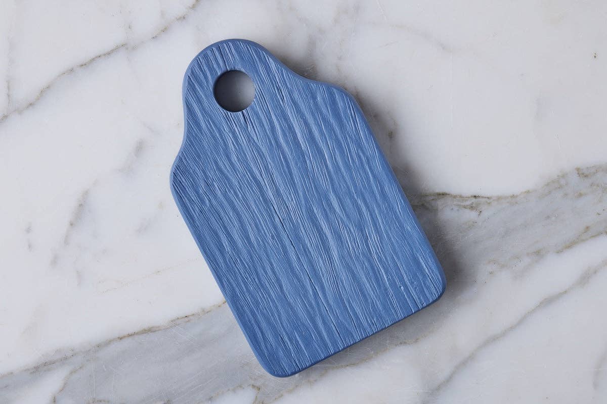 Dutch Cheese Board with Spreader, Small, Denim Blue