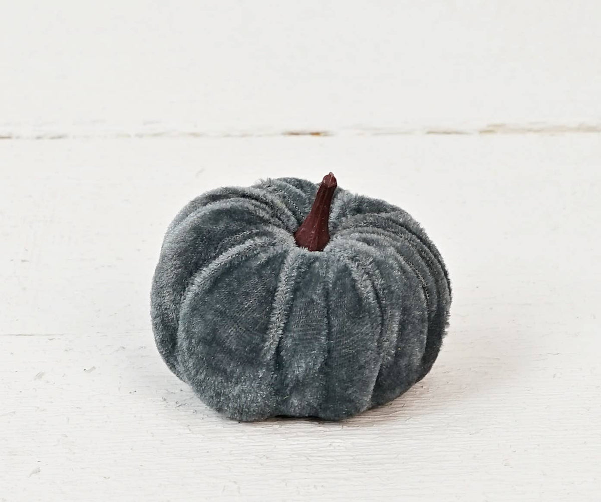 28149- small Velvet Pumpkin blue