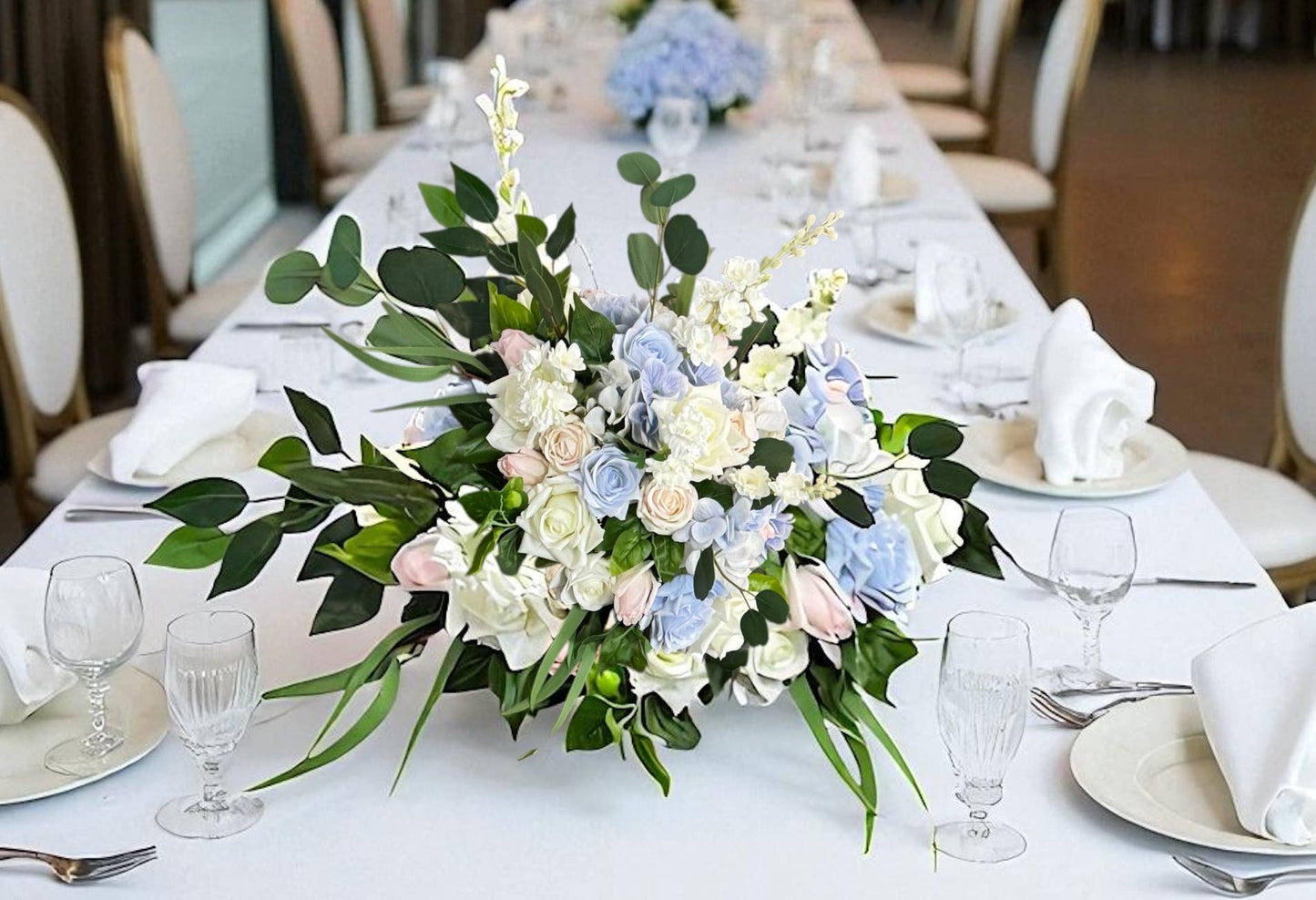 14"-Small Soft Touch Artificial Eucalyptus Stems