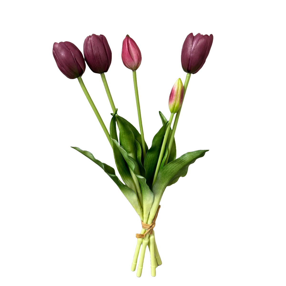 16" Real Touch Lifelike Tulip-3 flowers 2 buds