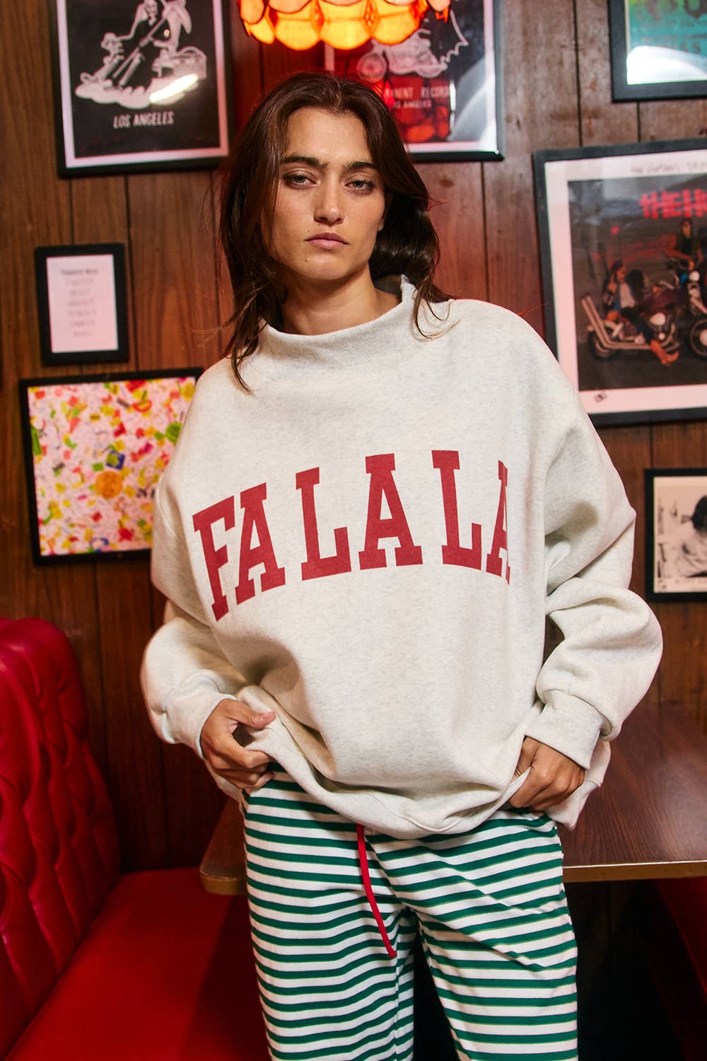 FALALA | 'FA LA LA & HO HO HO' Mock Neck Sweatshirt