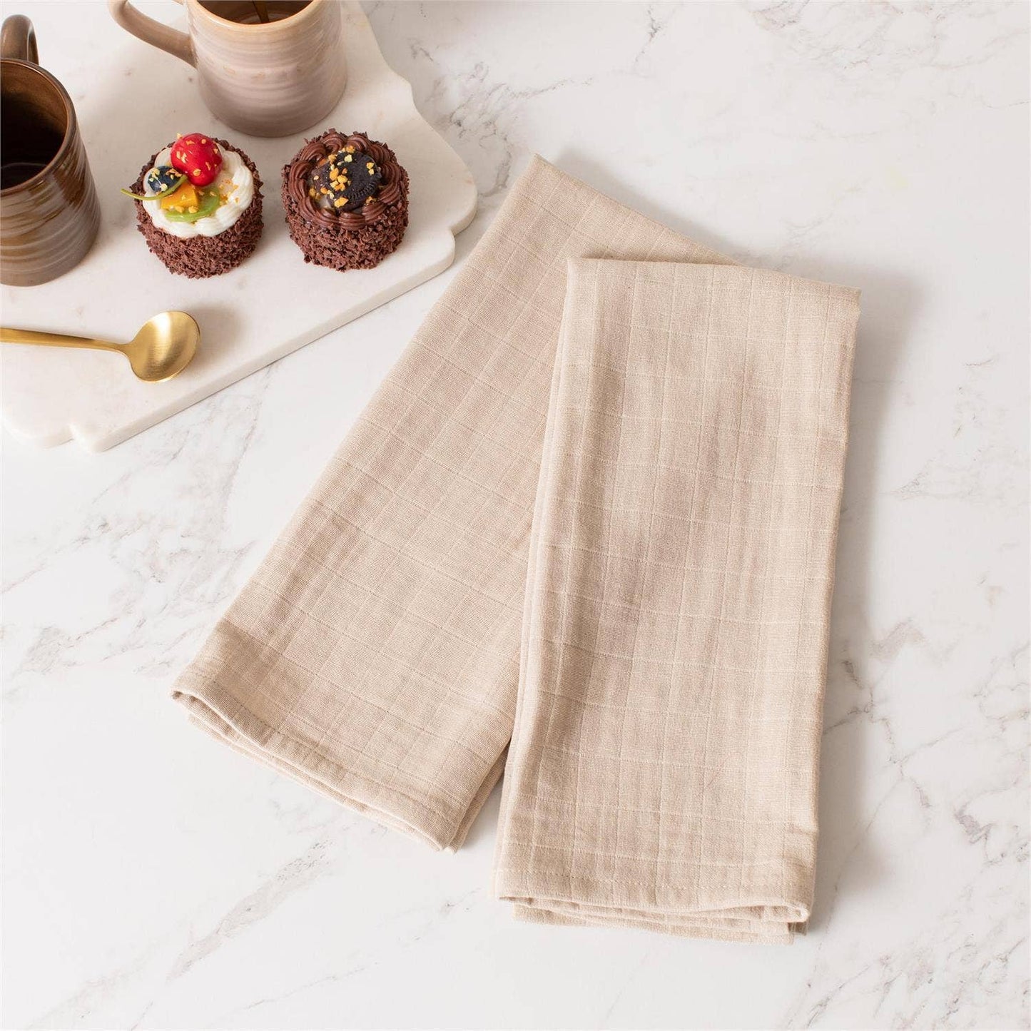 Tan Double Weave Napkins SET OF 4