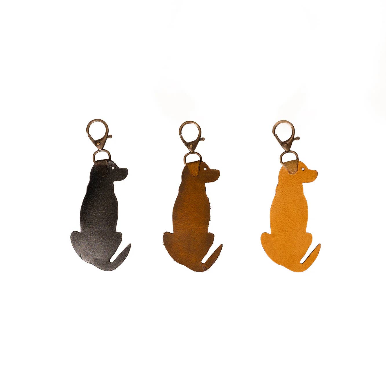 Leather Labrador Dog Keychain