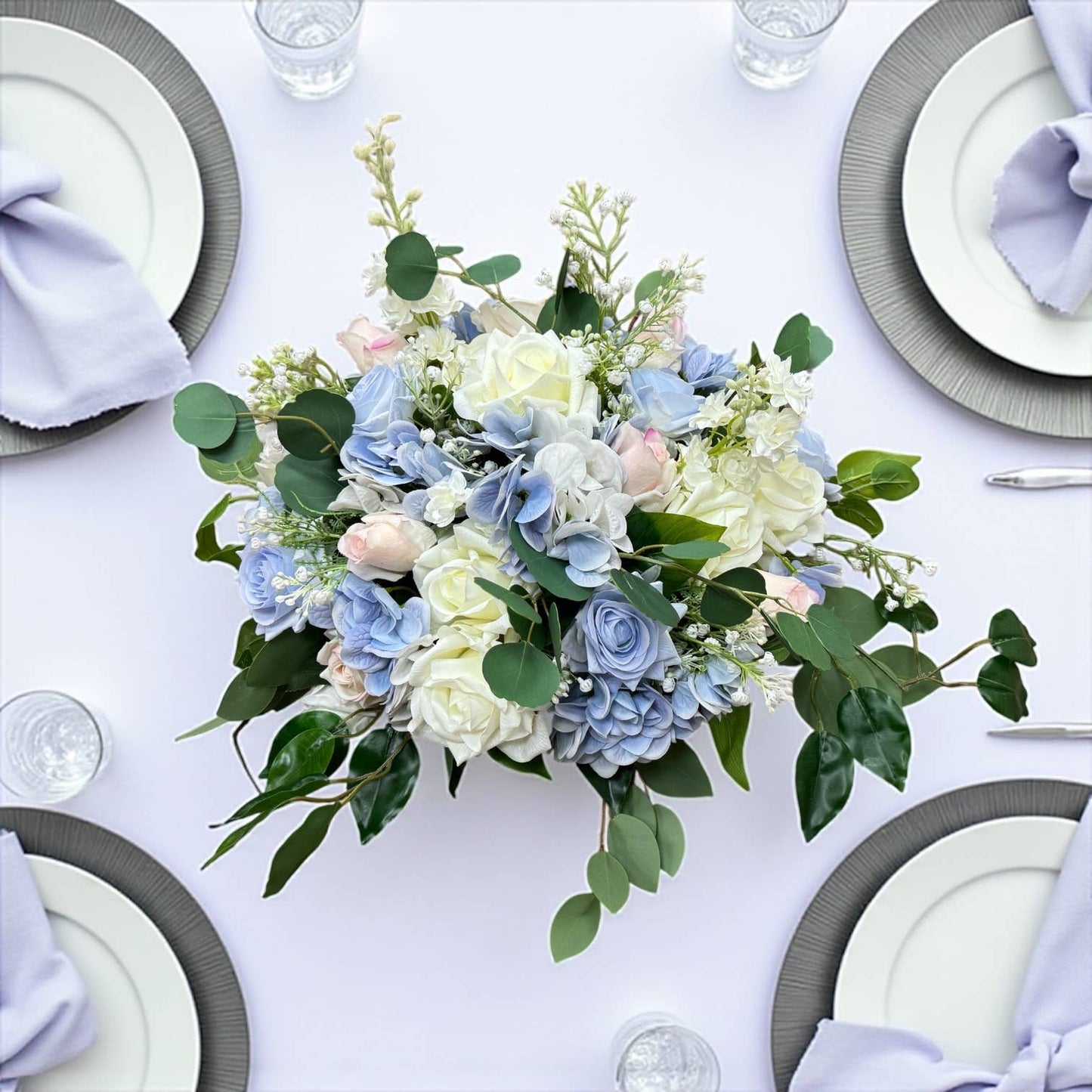 14"-Small Soft Touch Artificial Eucalyptus Stems