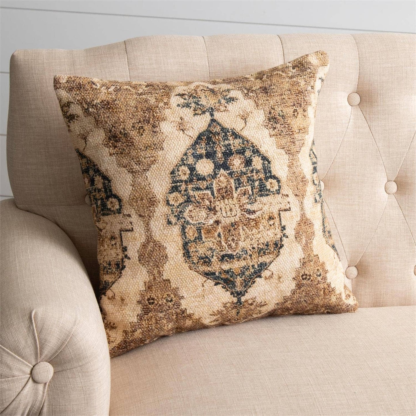 Pillow - Knubby Slub Antique Rug, Navy (Pk/02)