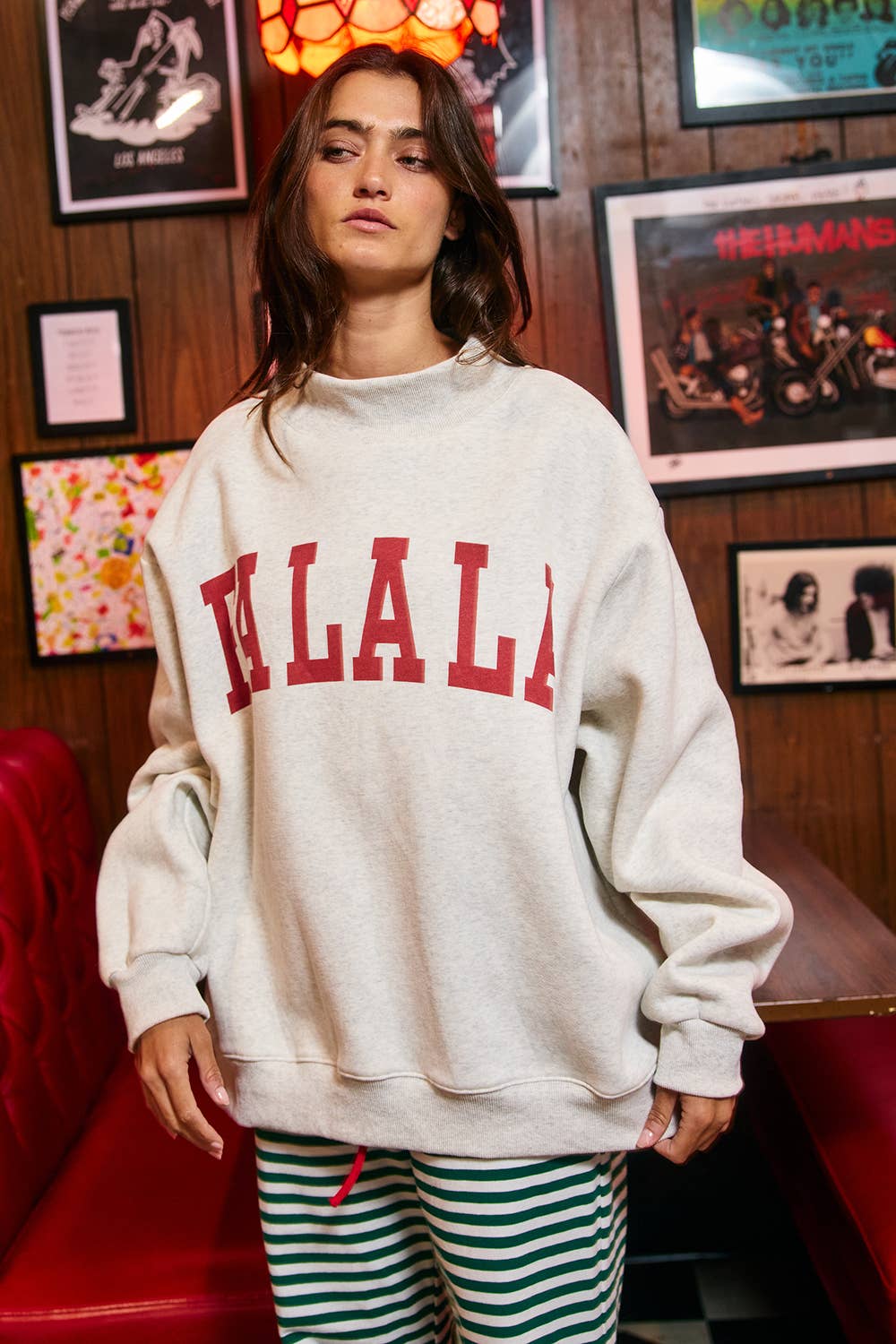 FALALA | 'FA LA LA & HO HO HO' Mock Neck Sweatshirt