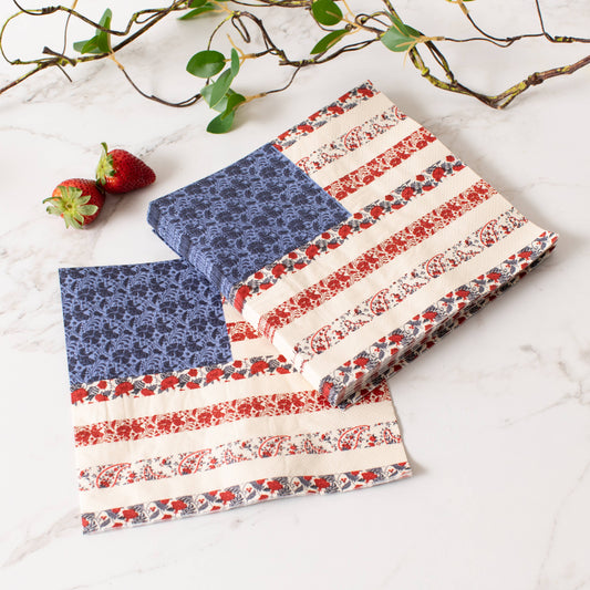 Americana Flag Paper Napkins - 20 ct