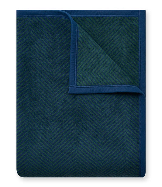 Harborview Herringbone Blue Spruce Blanket Chappy Wrap
