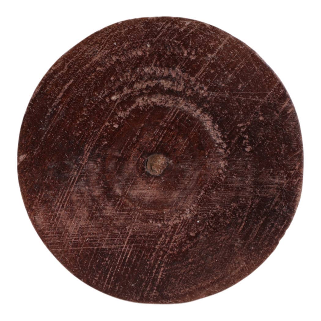 Candle Holder - Brown Mango Wood Modern Totem Taper, 8 in.
