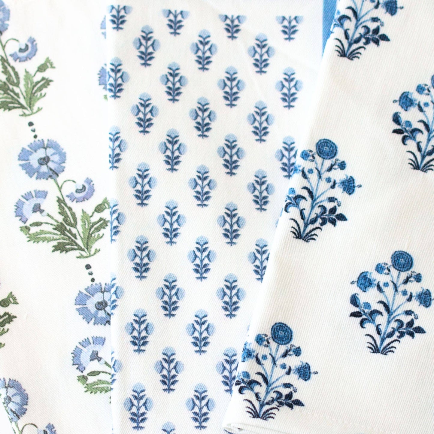 Isabella Blue Handcrafted Block Print Napkins - Set of 4
