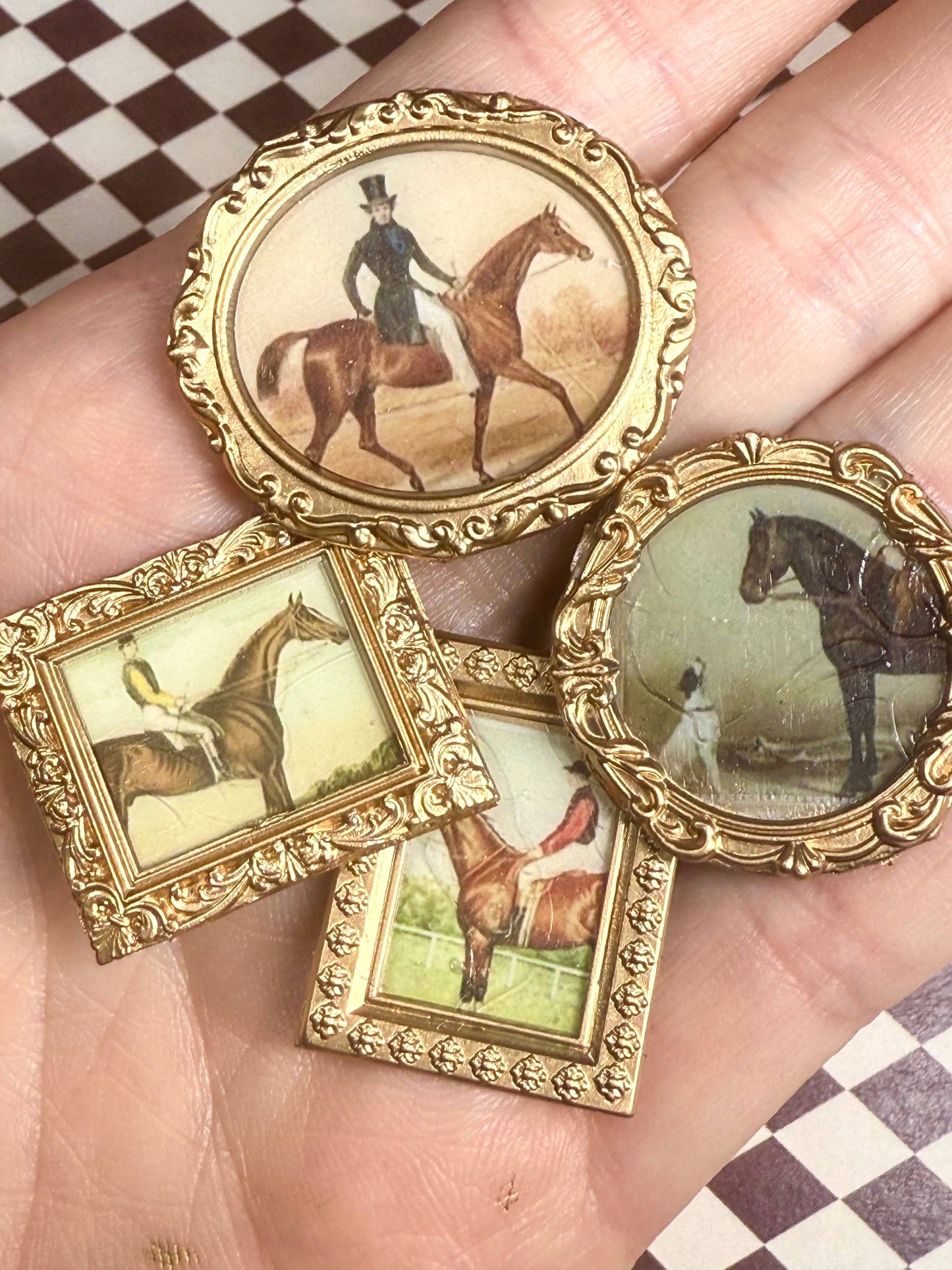 Equine Magnets (Set of 4 each) Vintage Horse images
