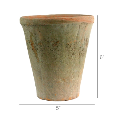 Rustic Terra Cotta Rose Pot - Med - Antique Red