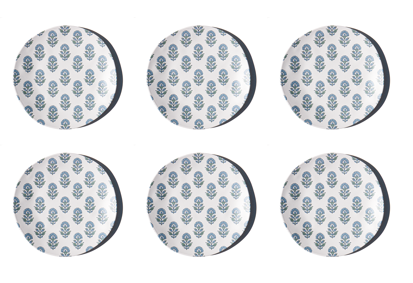 Kashmir Cool newWave Microwave Safe Melamine Dinnerware Set