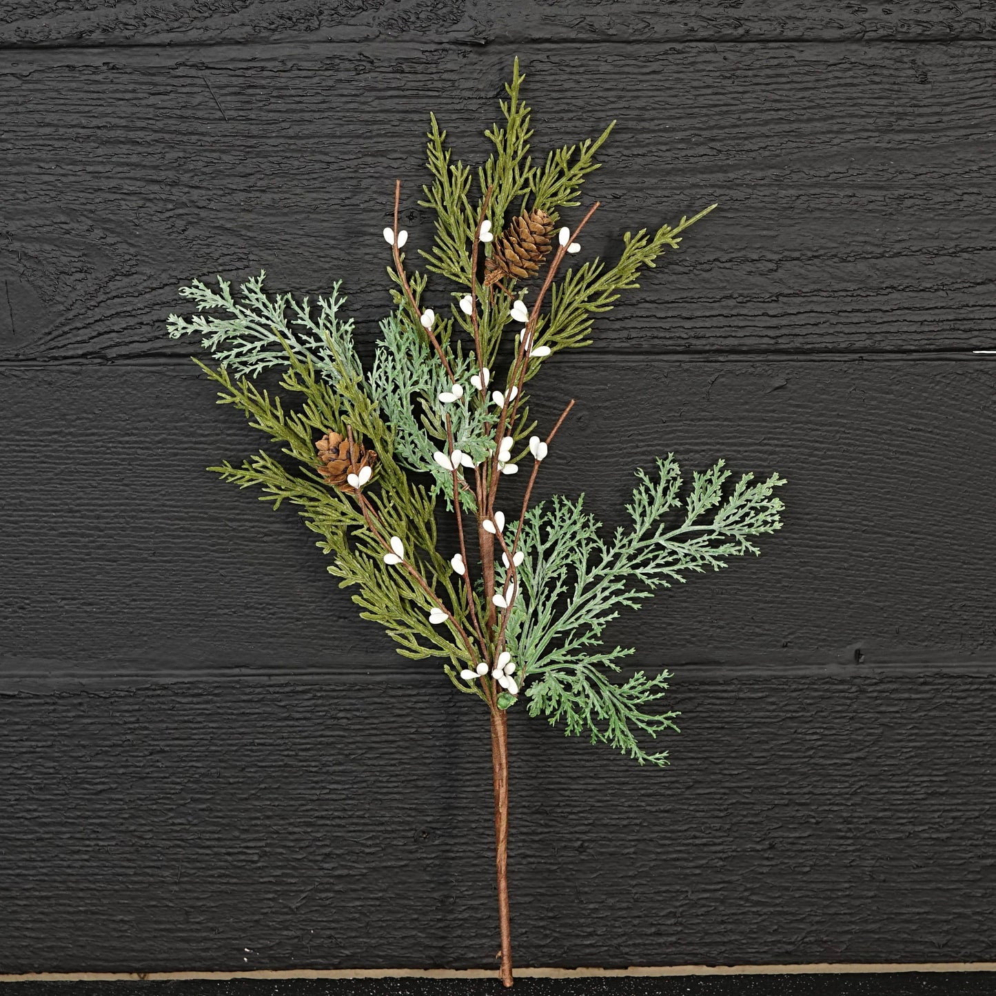 31395- 14in Evergreen Pine with white Pips Pick-