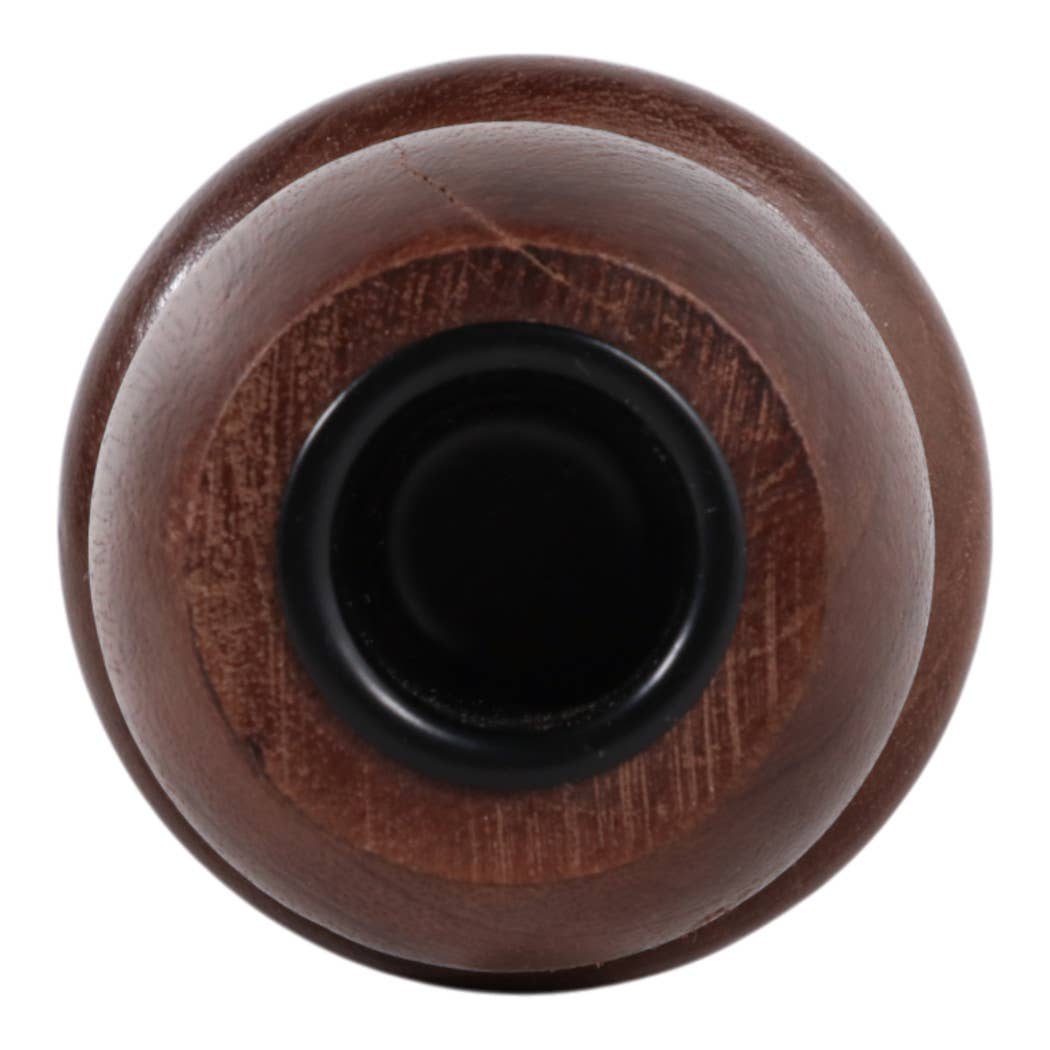 Candle Holder - Brown Mango Wood Modern Totem Taper, 12 in.