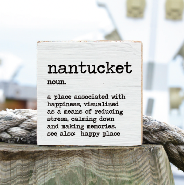 Westport Happy Place Wood Block