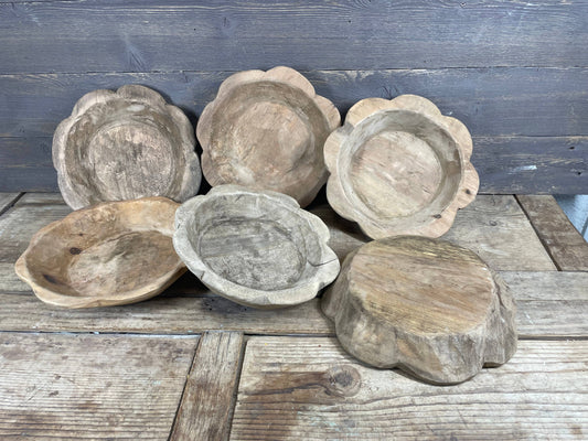 NFC-Small Flower Dough Bowl-WH-10-12 inches