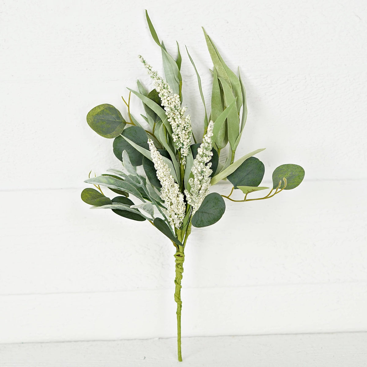 17in Bush-Mixed Eucalyptus, Lamb Ear and Heather