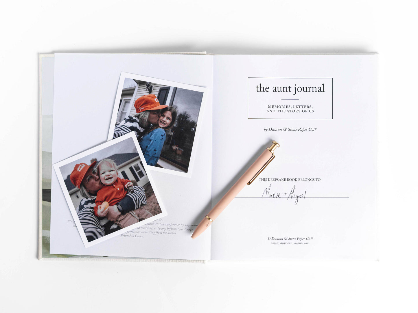 Aunt Memory Book & Keepsake Journal | Thoughtful Aunt Gift