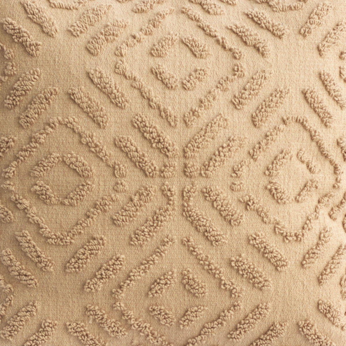 Beige Maze Tufted Pillow  – Textured, Decorative