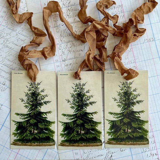 Beautiful Gift Tags, Hang Tags - Pine Tree pkg/3